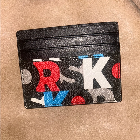 Michael Kors Black and Multicolor Card Holder - Picture 1 of 5